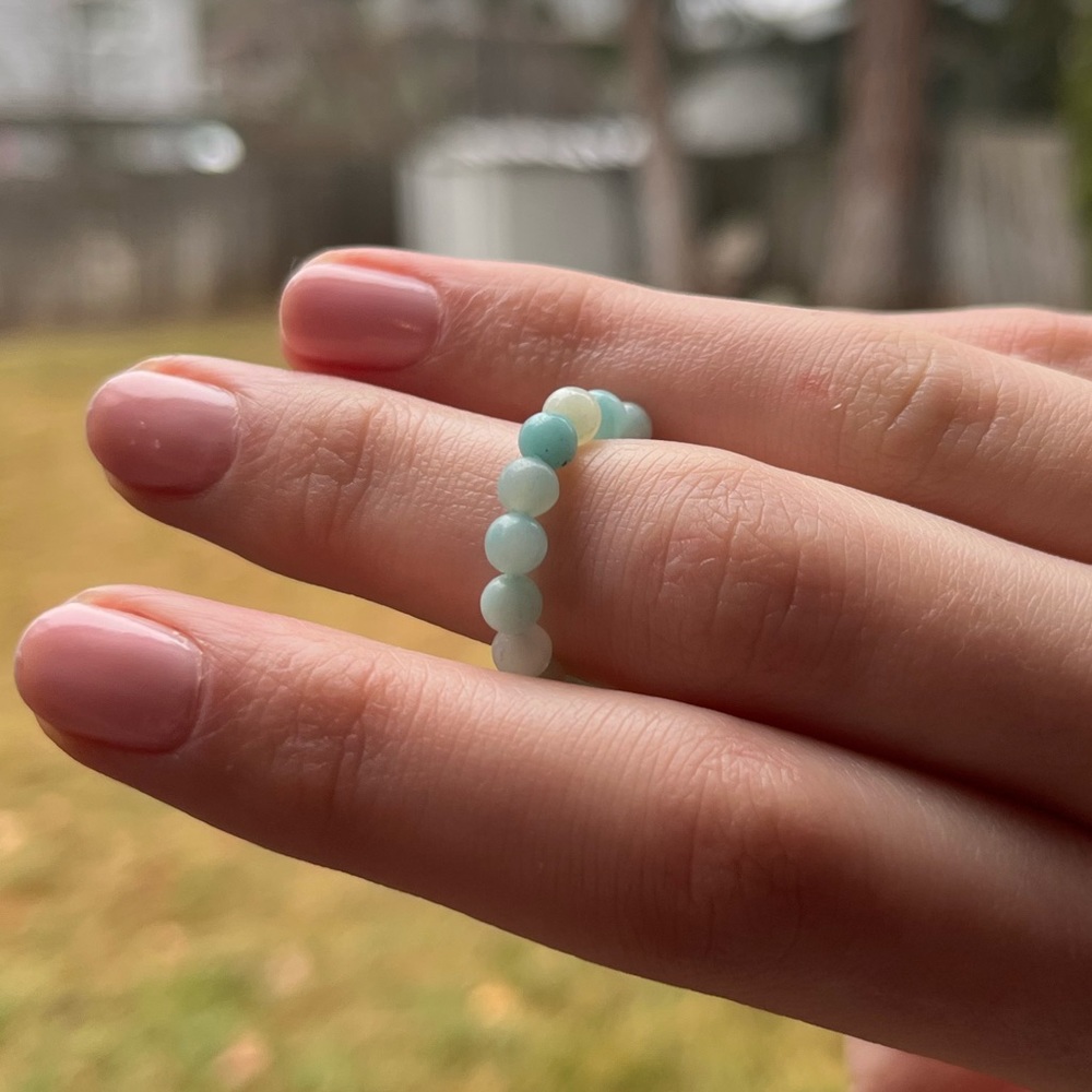 Beaded Amazonite Ring